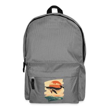 Whale Retro - Backpack - elephant grey - Front