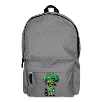 Cooler Brokkoli Skater Spaß - Rucksack - Mittelgrau - Vorne