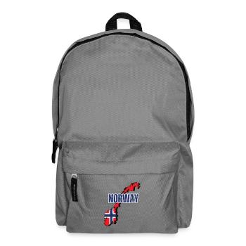 Norwegische Flagge, Norwegischer Stolz - Rucksack - Mittelgrau - Vorne