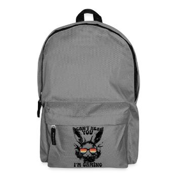 I Can't Hear You I'm Gaming Bunny Sunglasses - Backpack - elephant grey - Front