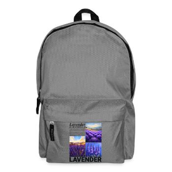 Lavendel Lavandula Natur Provence Botanik Geschenk - Rucksack - Mittelgrau - Vorne