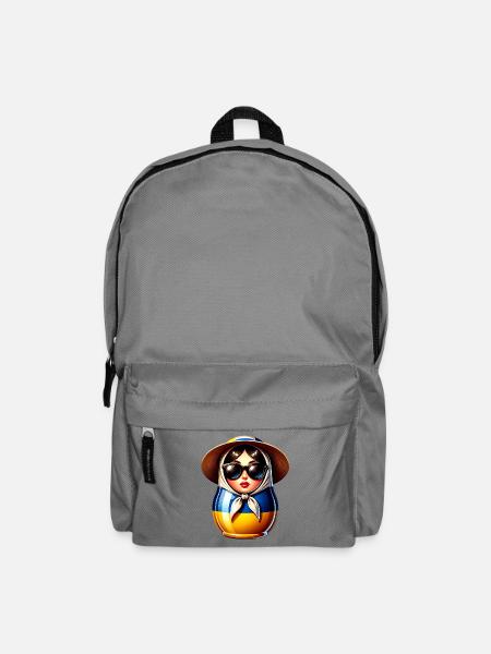 Ukraine Matroschka mit Sonnenbrille für Ukrainer - Rucksack - Mittelgrau