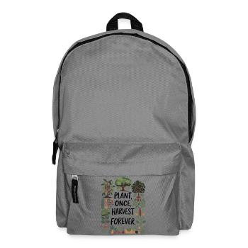Plant Once, Harvest Forever - Permaculture Design - Backpack - elephant grey - Front