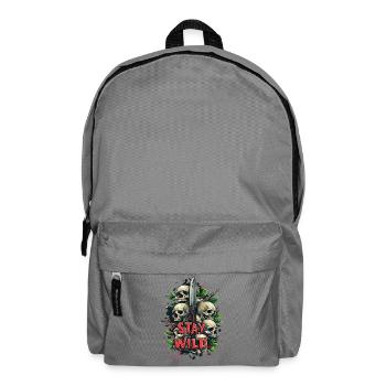 Stay Wild Knife Messer Lebensmotto - Rucksack - Mittelgrau - Vorne