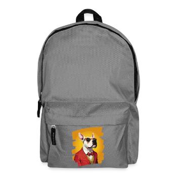 Bullterrier Kampfhund Hunderasse - Rucksack - Mittelgrau - Vorne