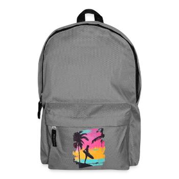 Surfer Surfen Surfbrett Surfing - Rucksack - Mittelgrau - Vorne