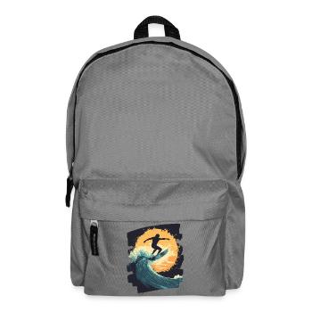 Surfer Surfen Surfbrett Surfing - Rucksack - Mittelgrau - Vorne