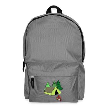 Fire Campfire Tent Camp Camping Camping - Backpack - elephant grey - Front