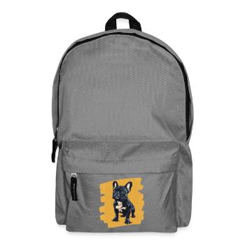 Bouledogue français Frenchie - Sac à dos - gris éléphant - Devant