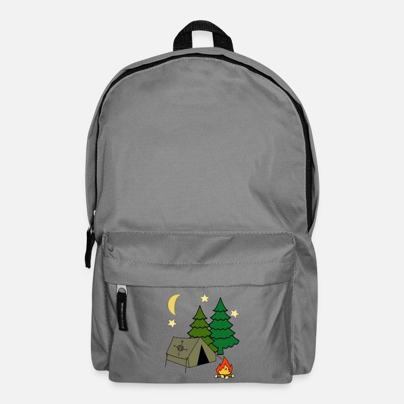 Zelt Campen Campen zelten Kompass Abenteuer - Rucksack - Mittelgrau