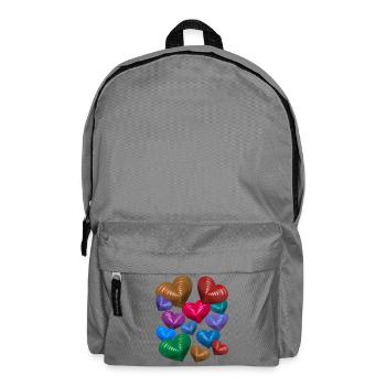 Herz Herzen Geburtstag Valentin Muttertag - Rucksack - Mittelgrau - Vorne
