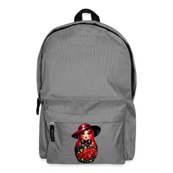 Russian Girl! Matryoshka Russian for Russians - Backpack - elephant grey - Front