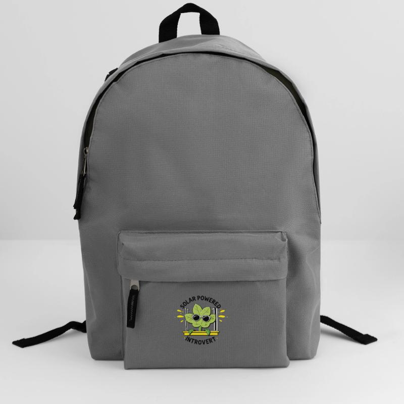 Solar Powered Introvert – Plant Joke Backpack