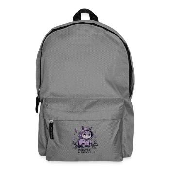 Introvert outdoors – animal in hoodie - Backpack - elephant grey - Front