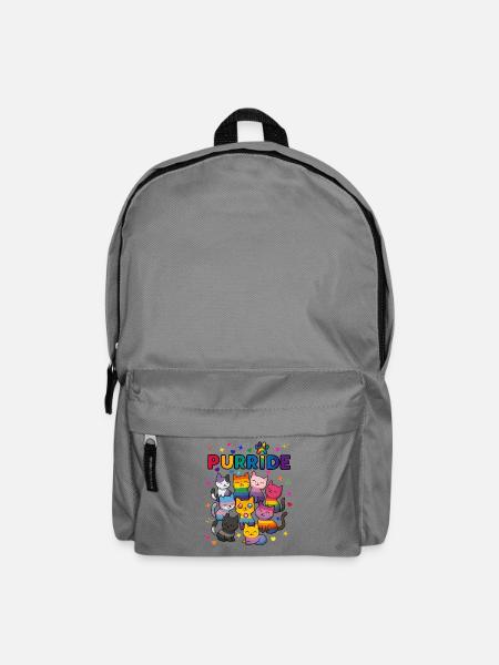 Purride Chats LGBT - Sac à dos - gris éléphant