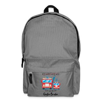 Annonce de la progéniture | Je serai un grand frère en 2027 - Sac à dos - gris éléphant - Devant