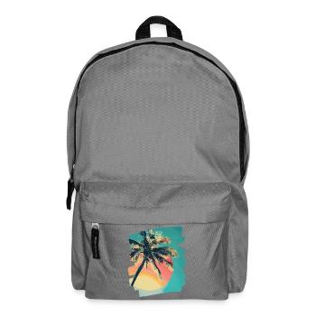 palmier coucher de soleil soleil d’été - Sac à dos - gris éléphant - Devant