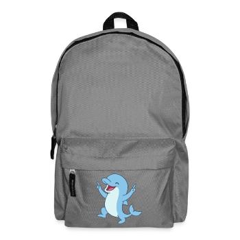 Happy baby dolphin - Dolphin Splash Joy - Backpack - elephant grey - Front