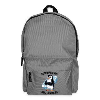 Good morning? Very thin ! Funny Penguin - Backpack - elephant grey - Front