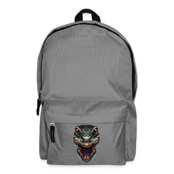 Waran Echse Reptil Komodowaran Bindenwaran Lizard - Rucksack - Mittelgrau - Vorne