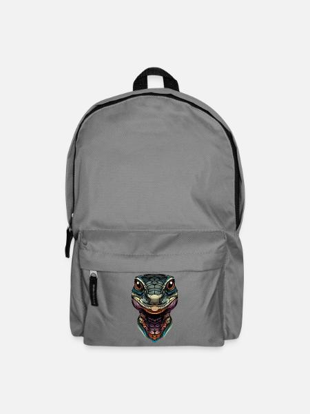 Waran Echse Reptil Komodowaran Bindenwaran Lizard - Rucksack - Mittelgrau