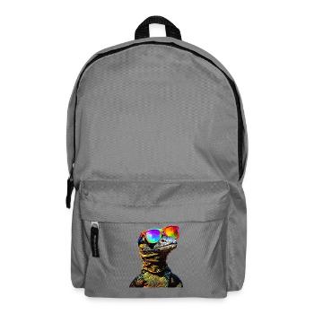 Waran Echse Reptil Komodowaran Bindenwaran Lizard - Rucksack - Mittelgrau - Vorne
