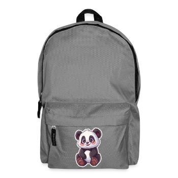 Ours panda mignon - Sac à dos - gris éléphant - Devant
