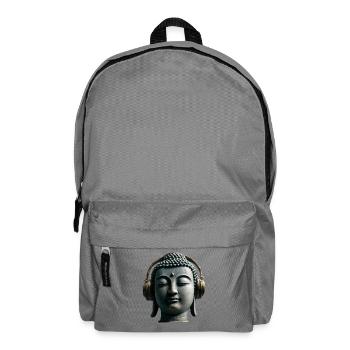 Bouddha avec casque Mindfulness Musique Boho Zen - Sac à dos - gris éléphant - Devant