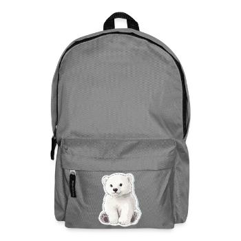 Polarbär Illustration – Arktisches Tiermotiv - Rucksack - Mittelgrau - Vorne