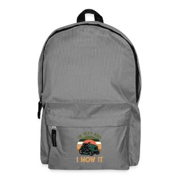 Lustiges Mähtraktor Design - Rucksack - Mittelgrau - Vorne