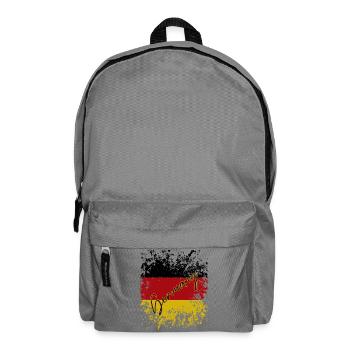 Grunge German flag, I love Germany - Backpack - elephant grey - Front