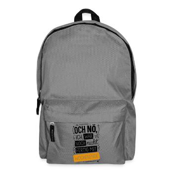 Funny Monday sayings for the beginning of the week - Backpack - elephant grey - Front