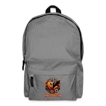 Gruseliger Kürbis Hollow Halloween Design - Rucksack - Mittelgrau - Vorne