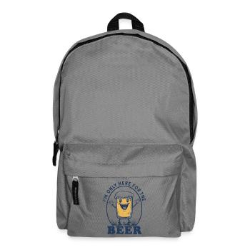 I'M ONLY HERE FOR THE BEER RETRO SPRUCH BIER - Rucksack - Mittelgrau - Vorne