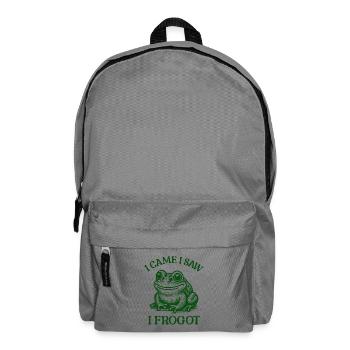 I Came I Saw I Frogot Funny Frog Pun - Backpack - elephant grey - Front