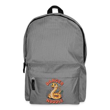 Danger Noodle – Lustiges Schlangen Design - Rucksack - Mittelgrau - Vorne