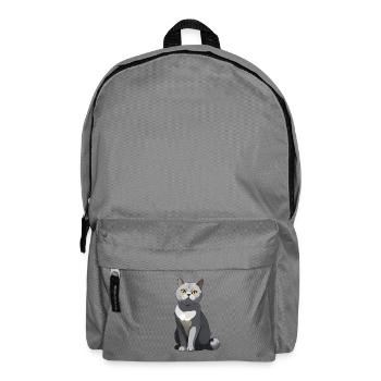 Elegant gray cat illustration - Backpack - elephant grey - Front