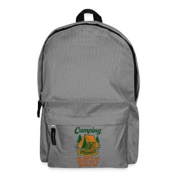 Le camping est le seul endroit où la saleté est une décoration - Sac à dos - gris éléphant - Devant