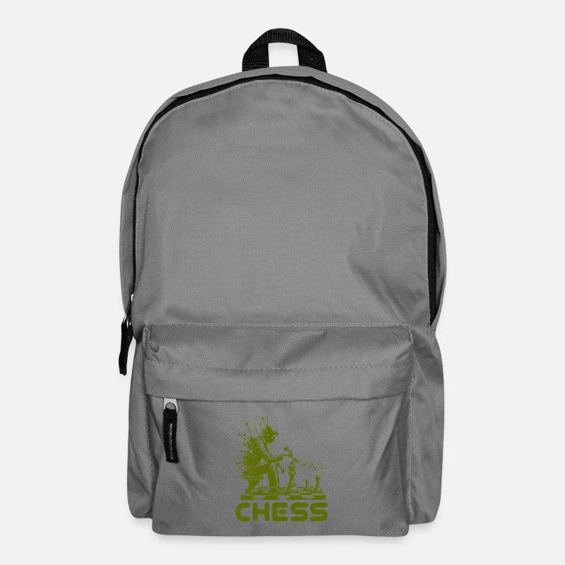 Chess Player Silhouette with Color Explosion - Backpack - elephant grey