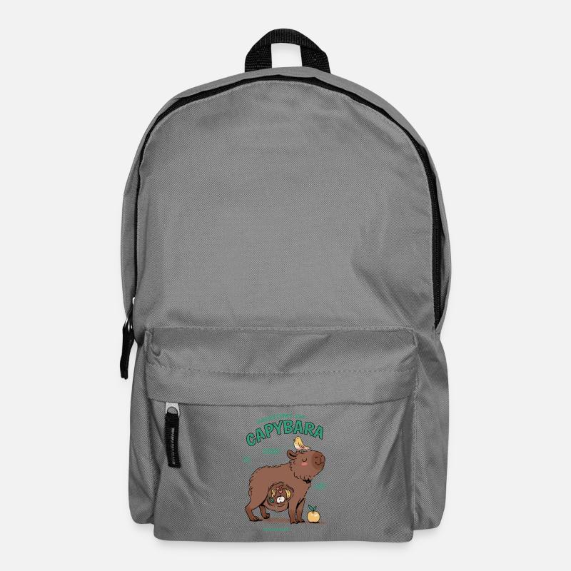 Anatomy of Capybara Fun Illustration - Backpack - elephant grey