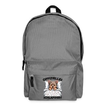 Official Yorkshire Terrier Sleep Shirt - Backpack - elephant grey - Front