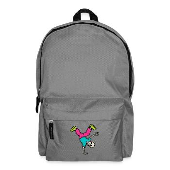 Neon Breakdancing Skeleton Retro Hip-Hop - Backpack - elephant grey - Front