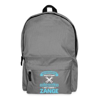 Heating Engineer Heating Construction Plumber Plumber - Backpack - elephant grey - Front