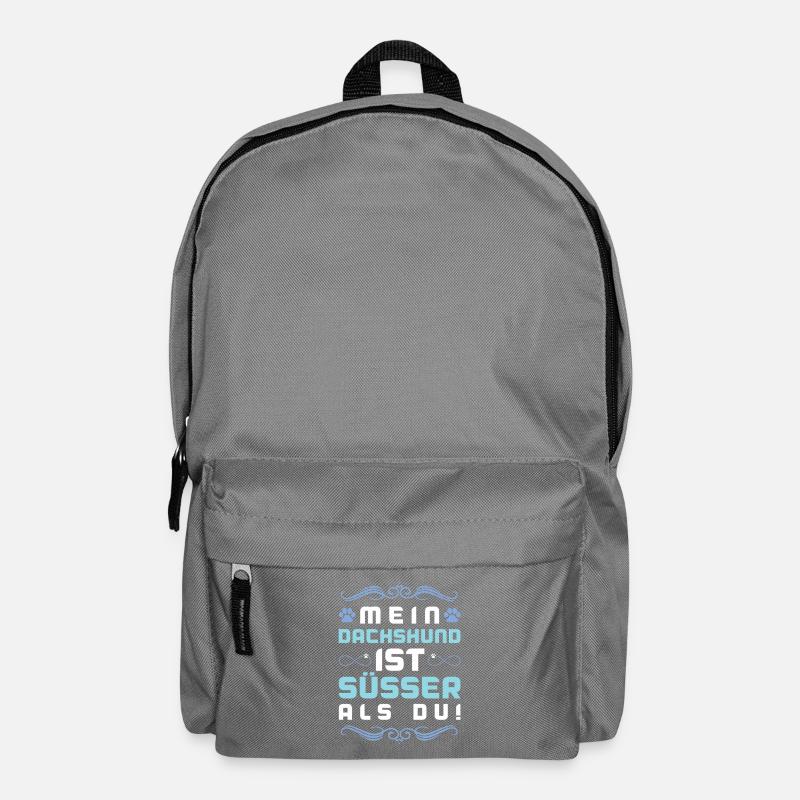 dackel dachshund hund spruch - Rucksack - Mittelgrau