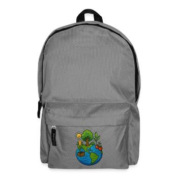 Natural earth with plants and sun - Backpack - elephant grey - Front