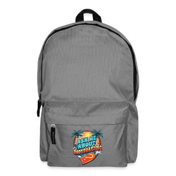 Bodyboarder Ask Me About Bodyboarding - Backpack - elephant grey - Front