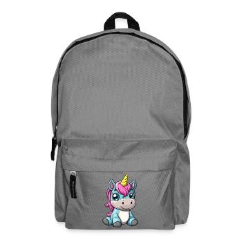 Cute baby unicorn character - Backpack - elephant grey - Front