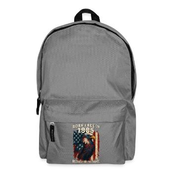 Born Free in 1985 - Jahrgang 40 Jahre True - Rucksack - Mittelgrau - Vorne