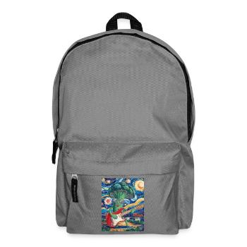 Brocoli avec guitare dans le ciel étoilé - Sac à dos - gris éléphant - Devant