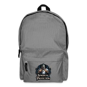 Ritterschild Stärke T-Shirt Design - Rucksack - Mittelgrau - Vorne